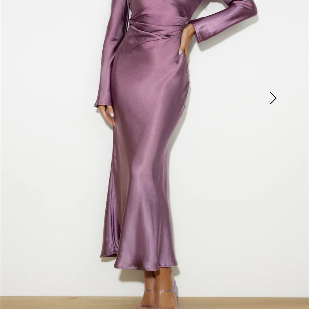 Hello Molly Purple Satin Gown